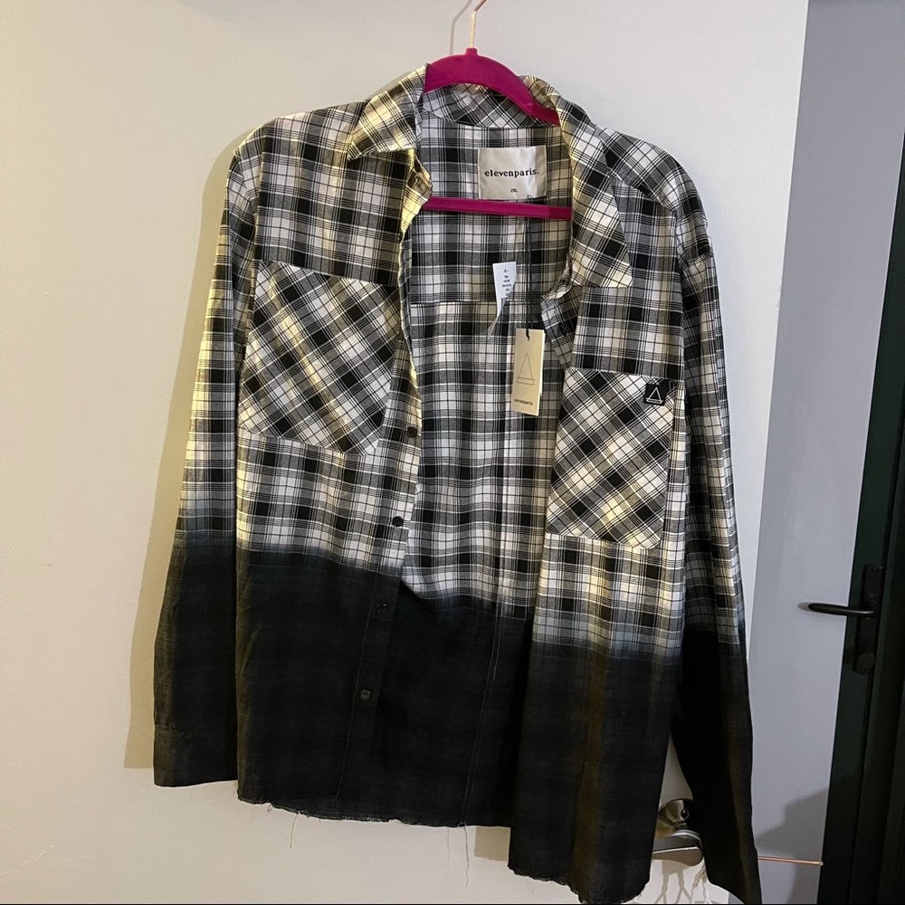 Elevenparis Black Dip Dye shirt